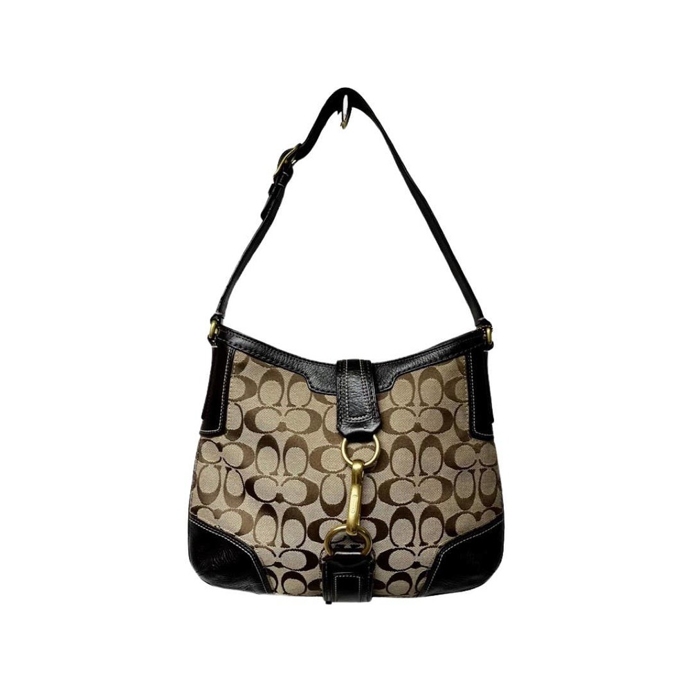 Coach Black and Brown Shoulder Bag